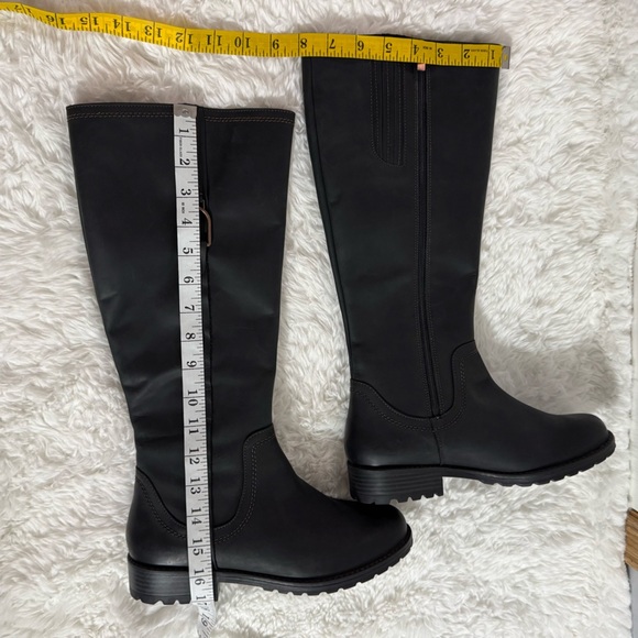 Clarks Black Over the Knee Boots Size 6 - Picture 13 of 13